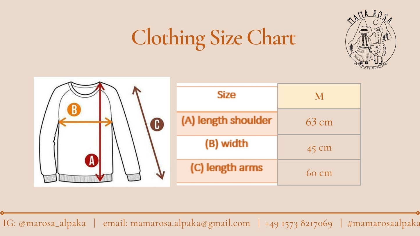 Pull tricoté main modèle "Aaron" en 100% baby alpaga