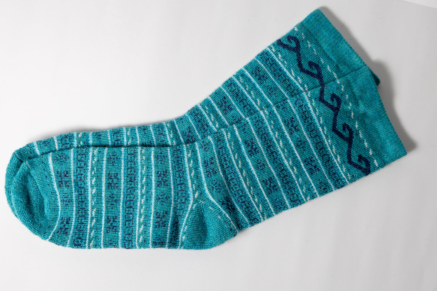 Chaussettes en Alpaga Modèle Motif Nordique pour Femmes et Hommes