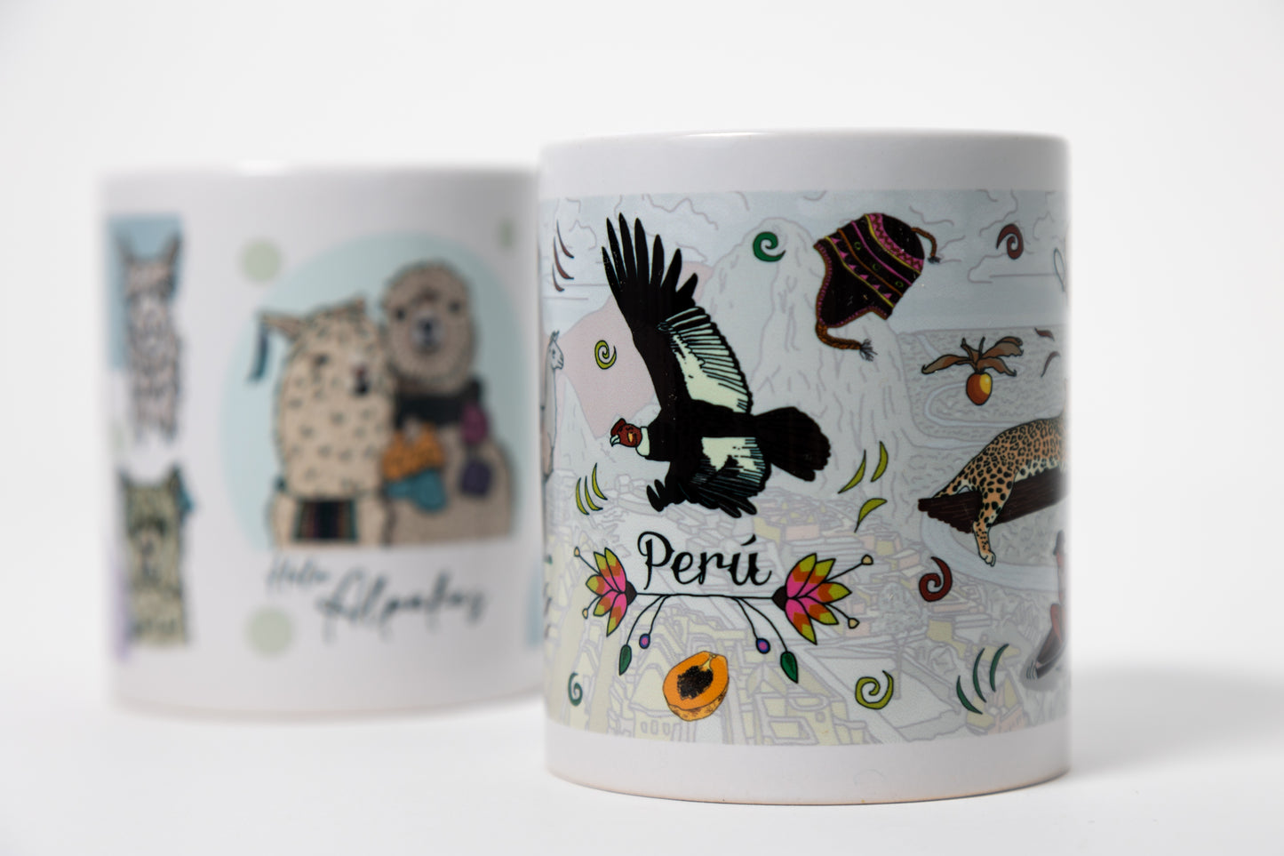 Mug en céramique avec motif alpaga et Pérou