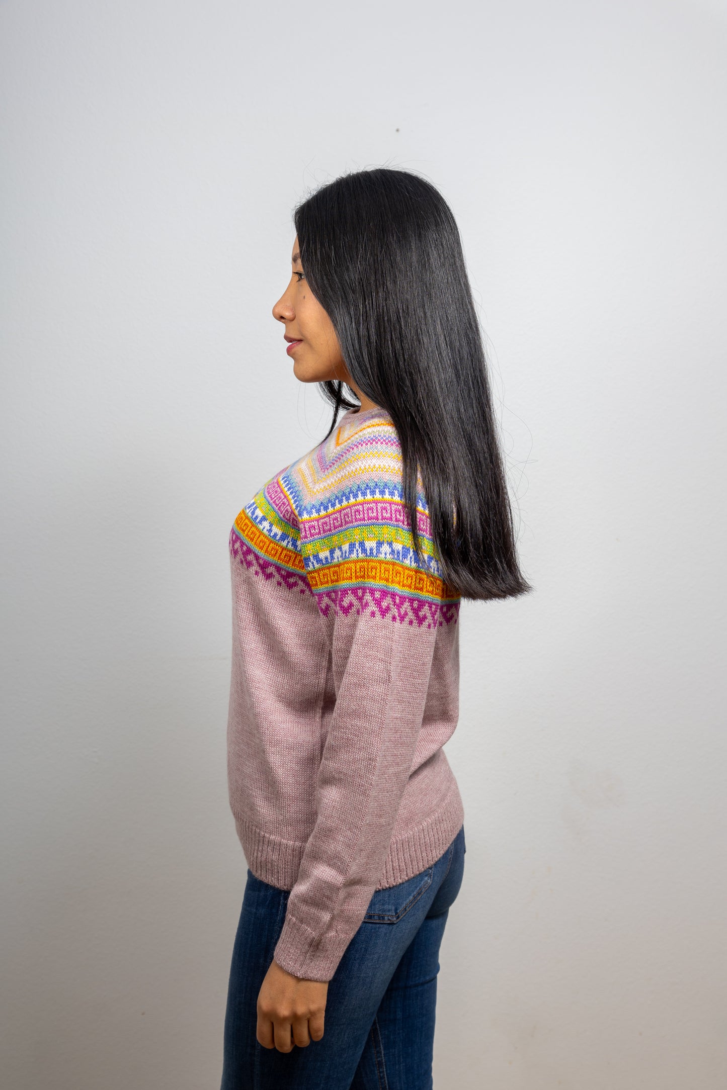 Alpaka Pullover Model "Lamas" aus 100% Baby Alpaka