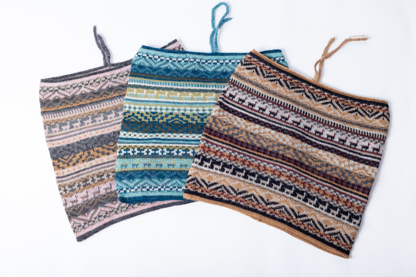 Alpaka Mützen-Stirnband-Schal aus 100% Baby Alpaka