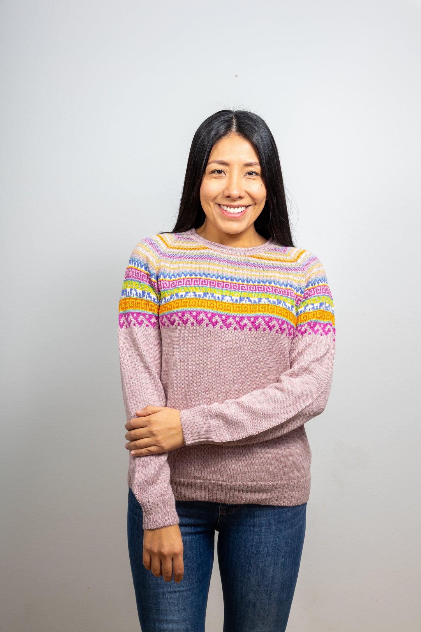 Alpaka Pullover Model "Lamas" aus 100% Baby Alpaka