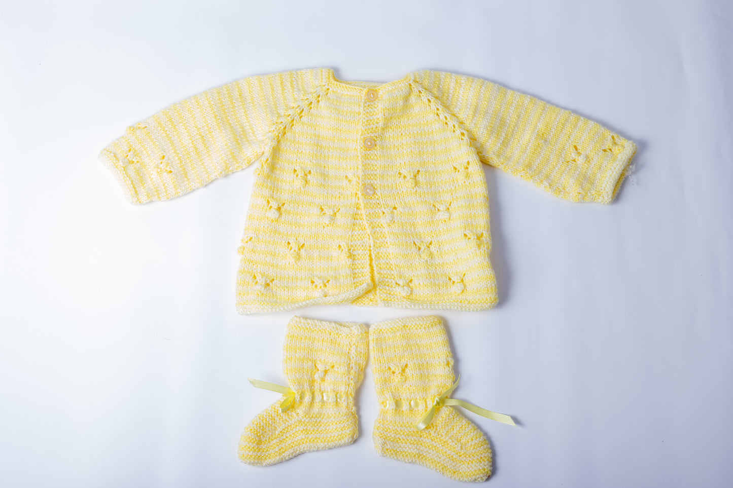 Ensemble bébé tricoté à la main 3-6 mois