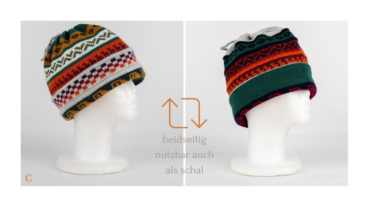 Bonnet-bandeau-écharpe en alpaga 100% bébé alpaga
