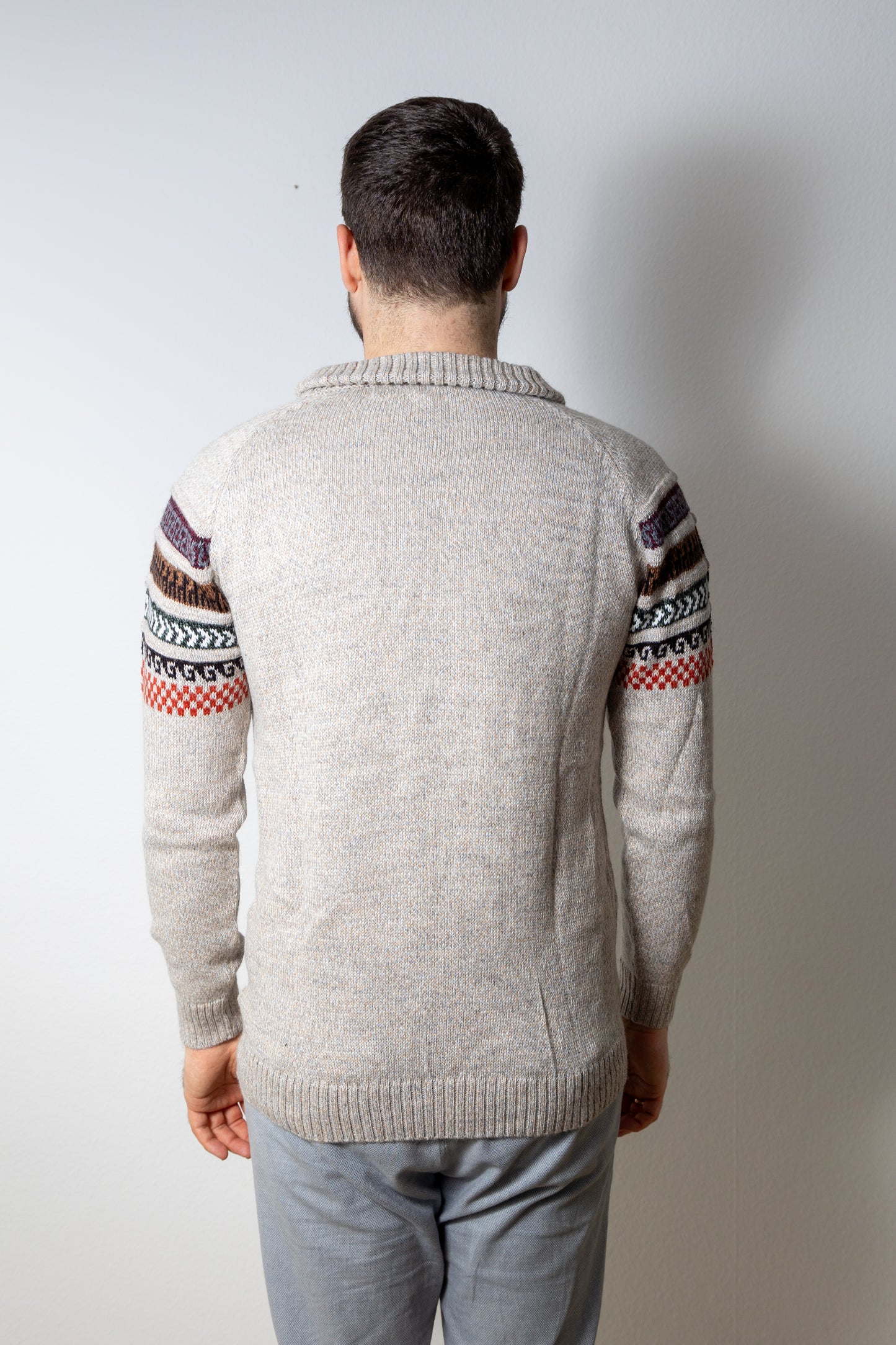 Alpaka Pullover mit reißverschluss Model "Lama"