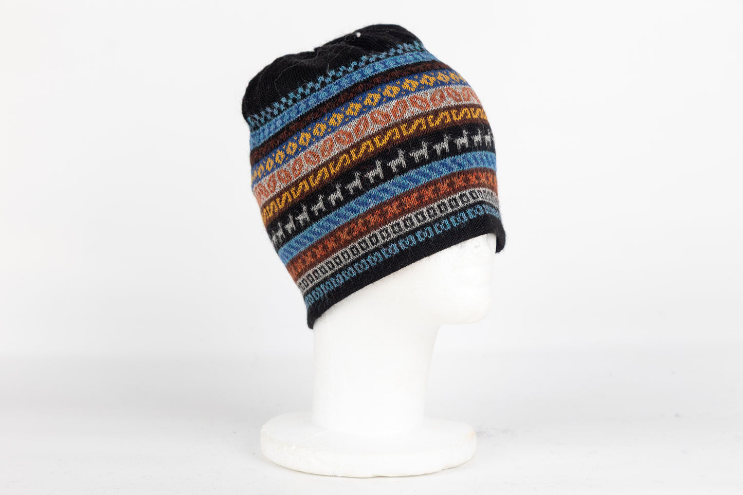 Wendbare Mütze aus 100% Alpaka Model Lama