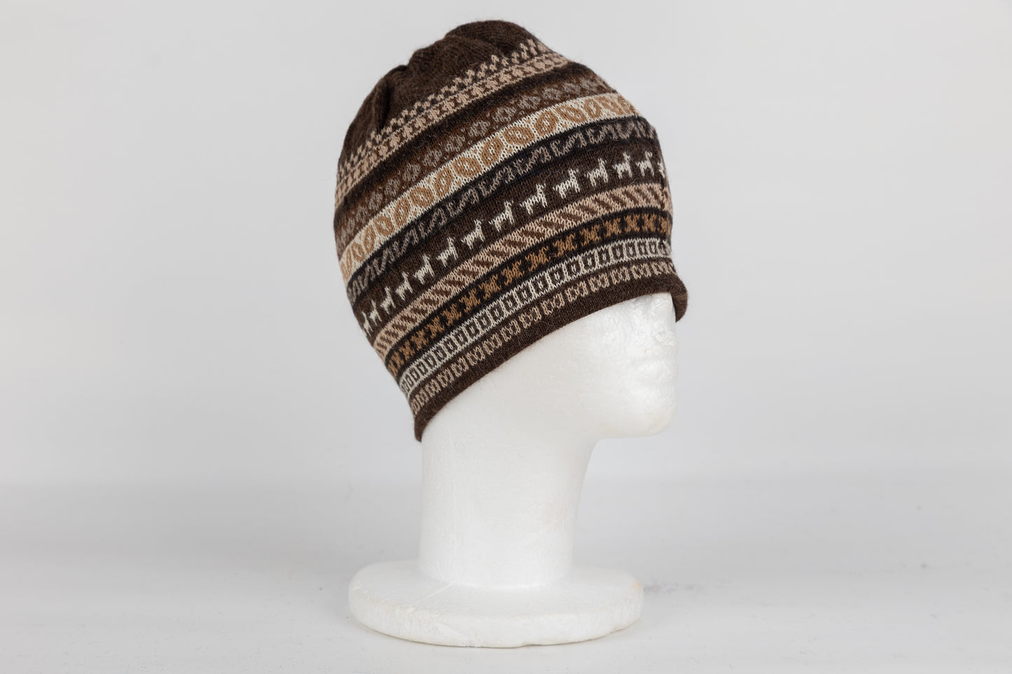 Wendbare Mütze aus 100% Alpaka Model Lama