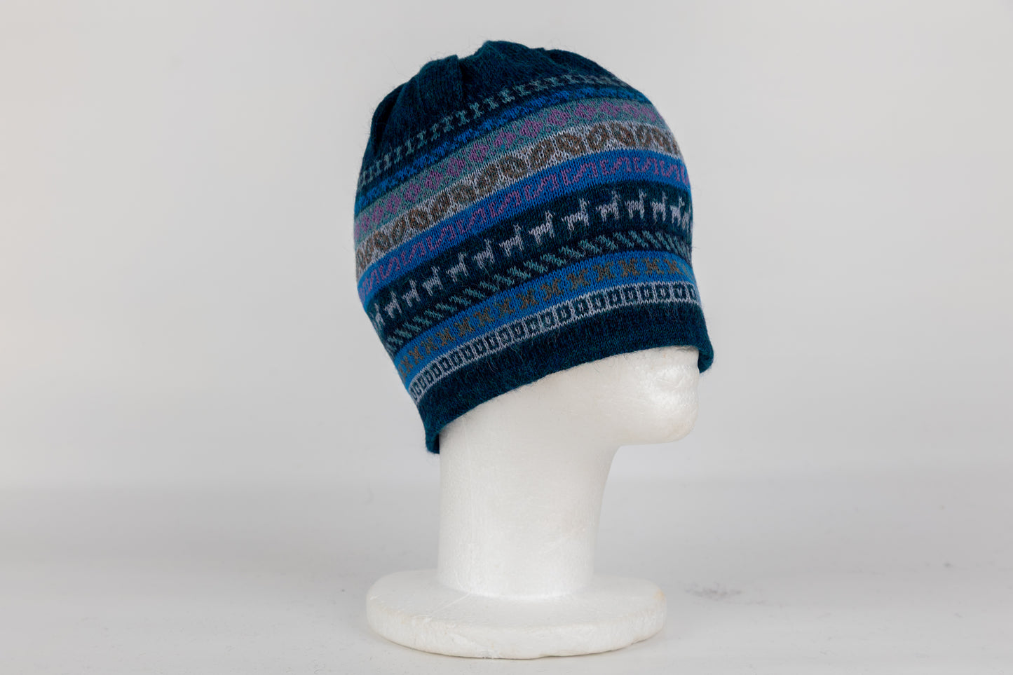 Wendbare Mütze aus 100% Alpaka Model Lama