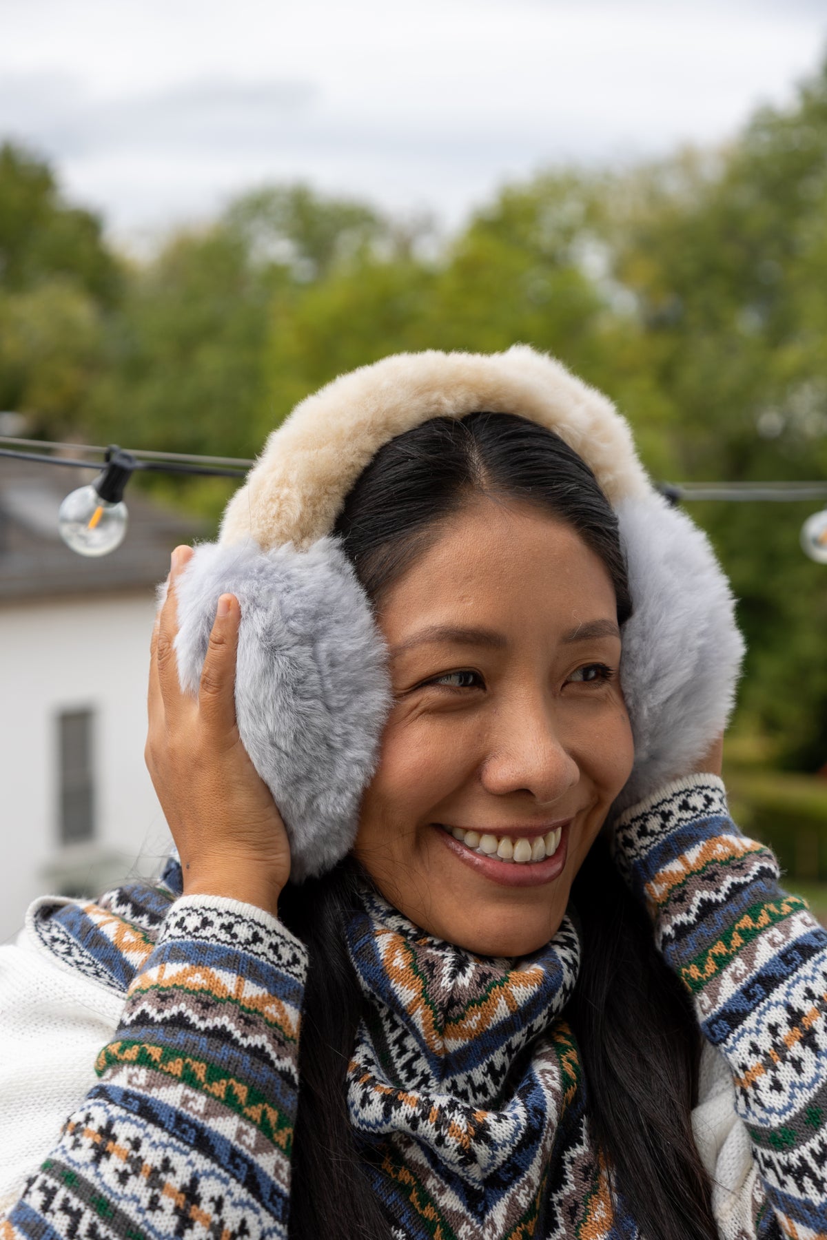Ohrenwärmer aus 100 % Alpakafell Model Cusco