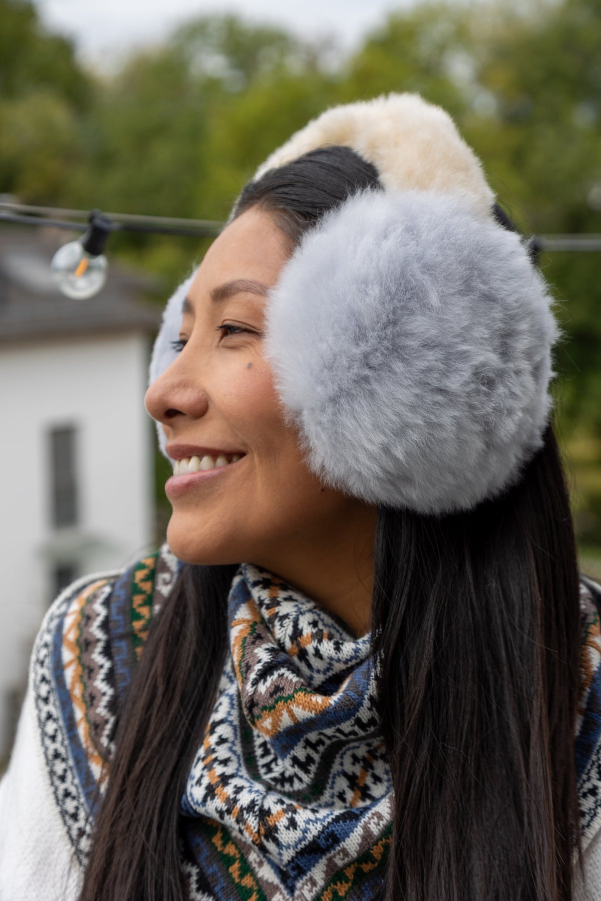 Ohrenwärmer aus 100 % Alpakafell Model Cusco