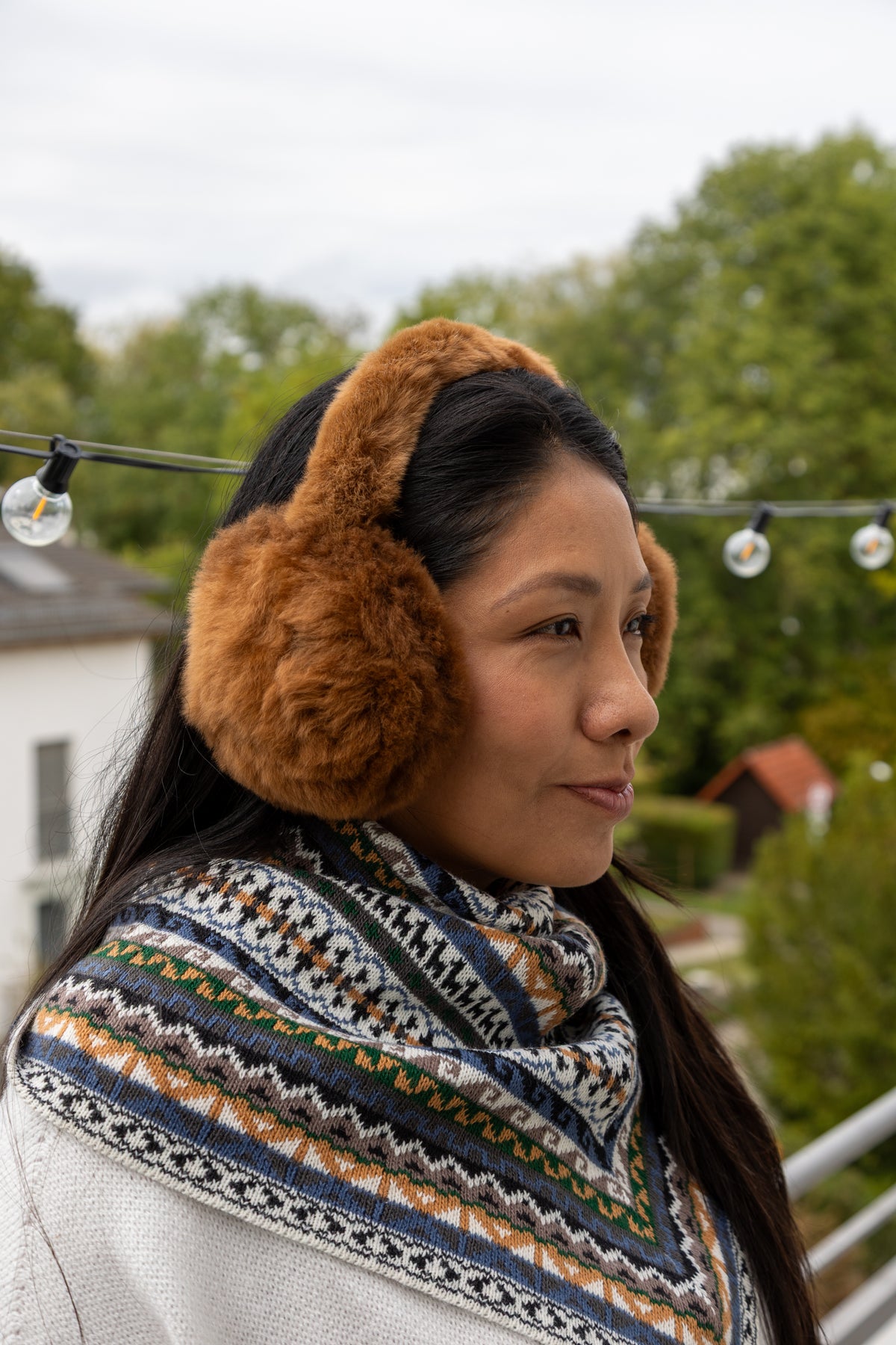 Ohrenwärmer aus 100 % Alpakafell Model Cusco