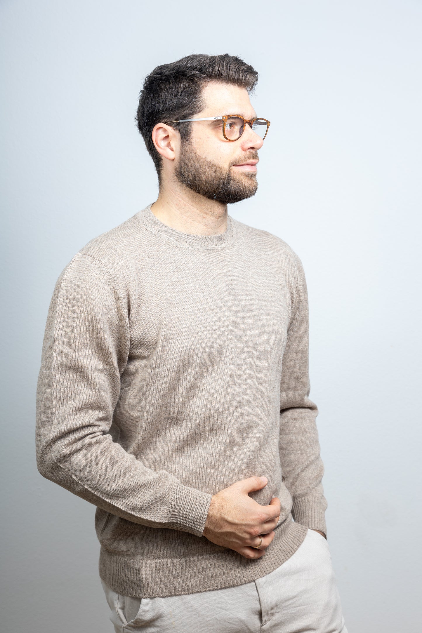 Alpaka Pullover Model "Basic" aus 100% Baby Alpaka