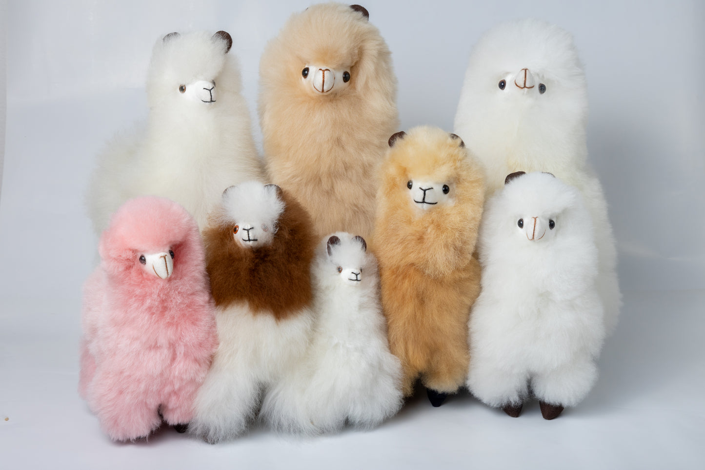 Baby Alpaka Felltiere "Alpakas" 30 cm Flauschiges & handgefertigtes