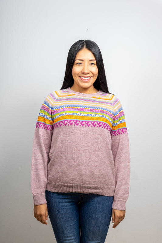 Alpaka Pullover Model "Lamas" aus 100% Baby Alpaka