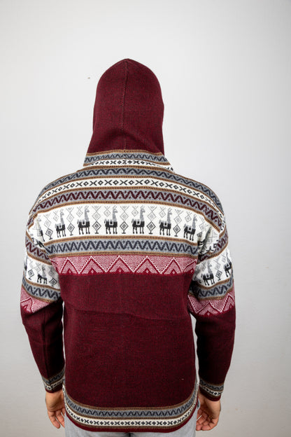 Strickjacke mit Lama-Motiv - Unisex