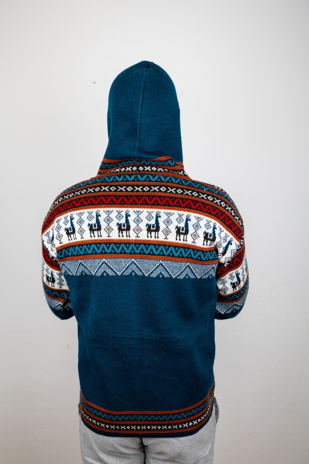 Strickjacke mit Lama-Motiv - Unisex