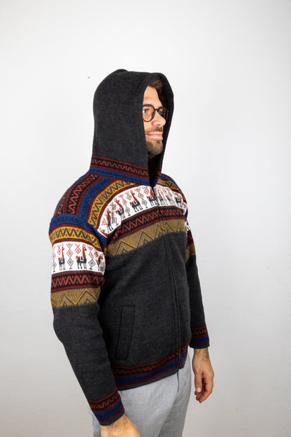 Strickjacke mit Lama-Motiv - Unisex