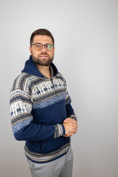 Strickjacke mit Lama-Motiv - Unisex
