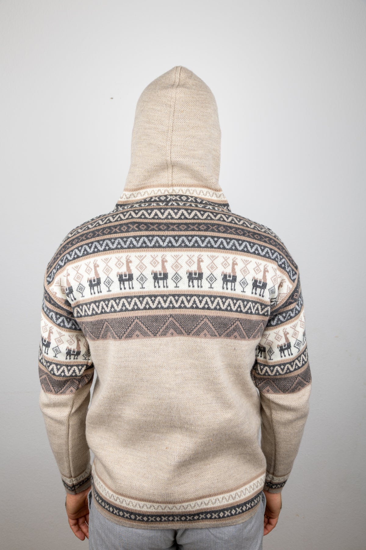 Strickjacke mit Lama-Motiv - Unisex