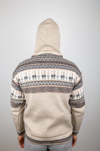 Strickjacke mit Lama-Motiv - Unisex