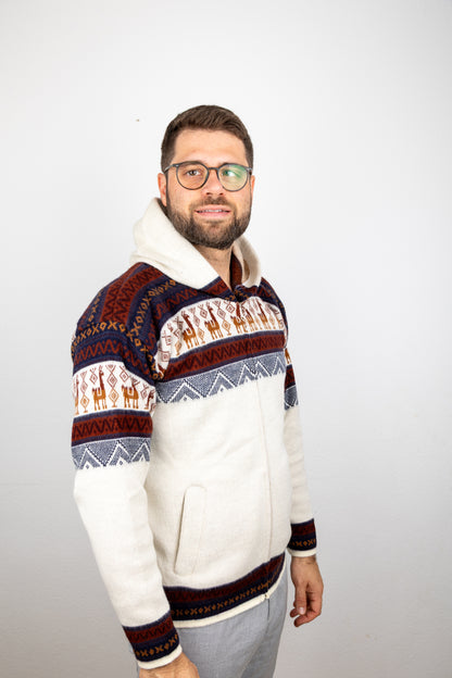 Strickjacke mit Lama-Motiv - Unisex