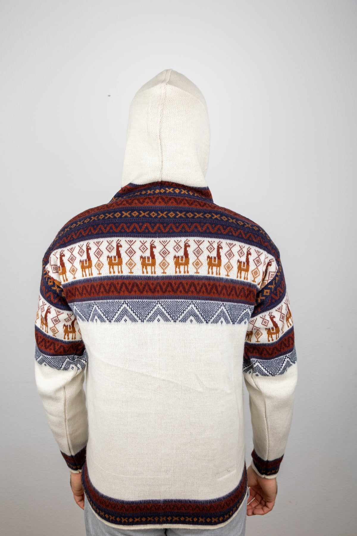 Strickjacke mit Lama-Motiv - Unisex