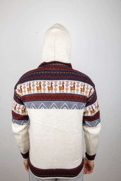 Strickjacke mit Lama-Motiv - Unisex