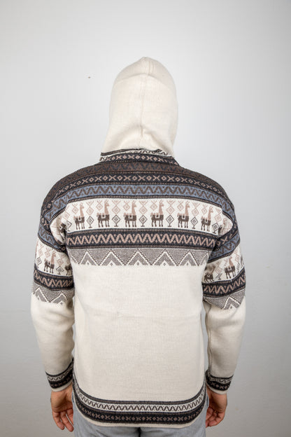 Strickjacke mit Lama-Motiv - Unisex