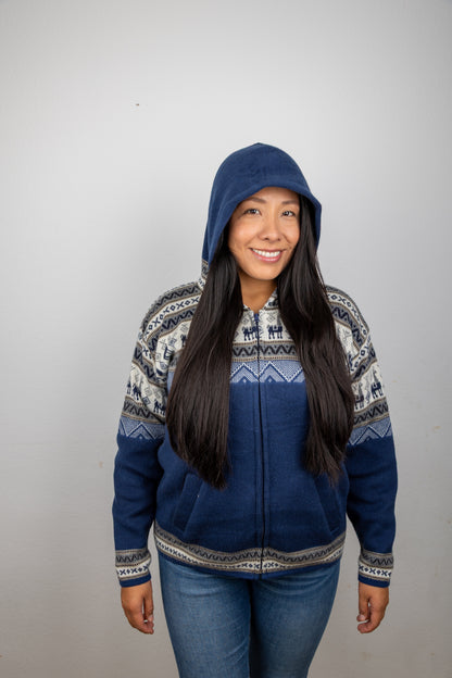 Strickjacke mit Lama-Motiv - Unisex