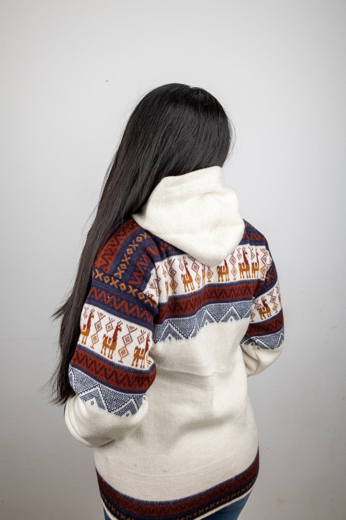 Strickjacke mit Lama-Motiv - Unisex