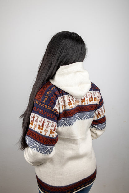 Strickjacke mit Lama-Motiv - Unisex