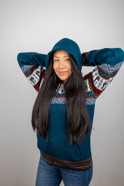 Strickjacke mit Lama-Motiv - Unisex