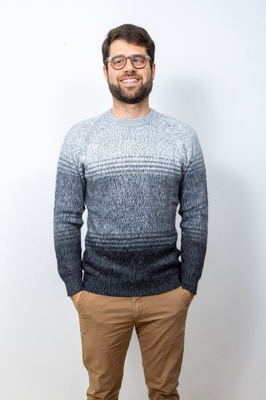 Alpaka Pullover Model  "Shades of Grey", für Herren