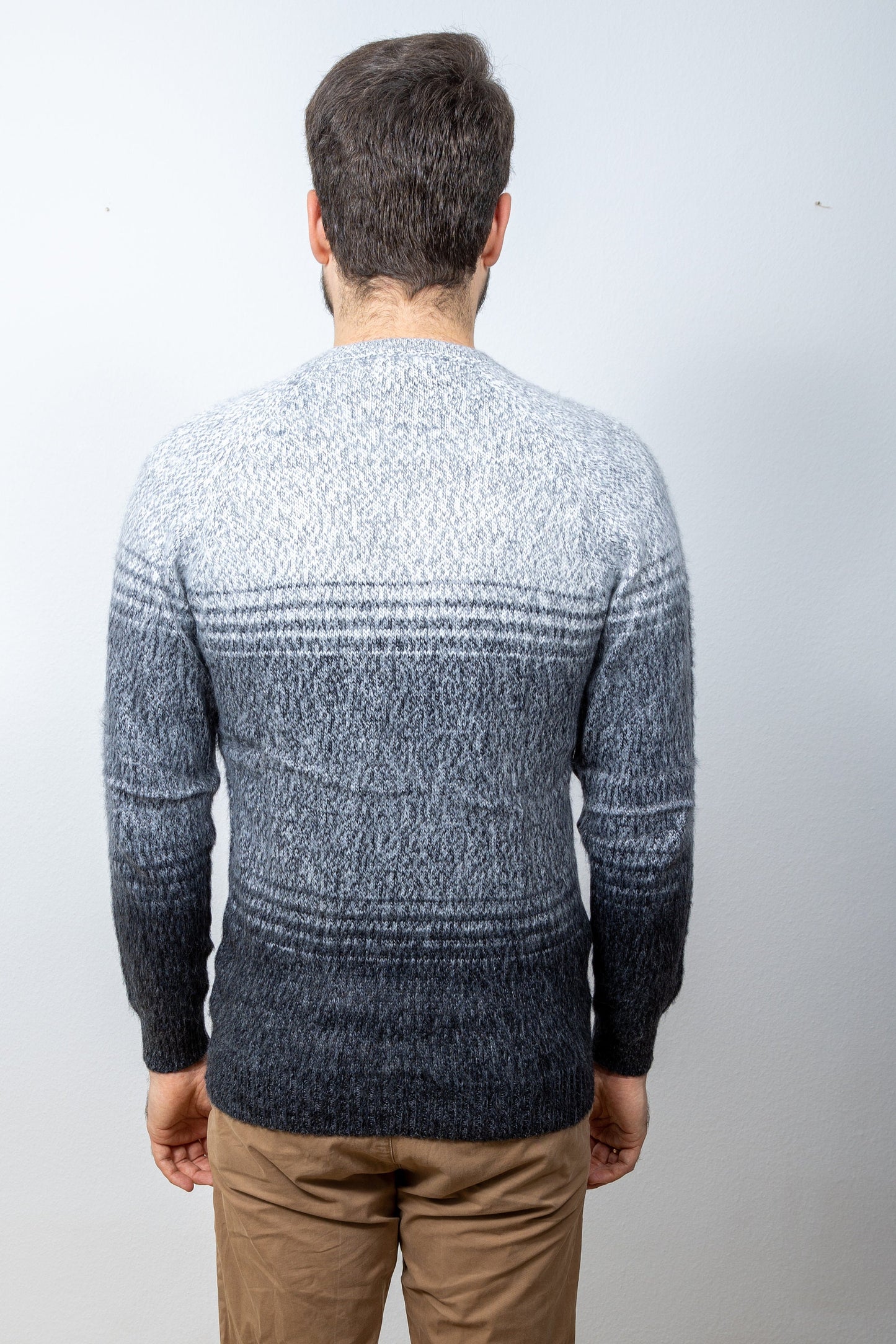 Alpaka Pullover Model  "Shades of Grey", für Herren